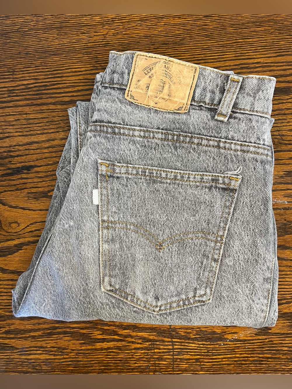 Vintage Levi’s 80s Silver Medal Acid Wash Black Jeans Made In USA Mens 31x32